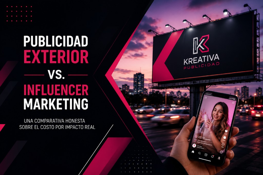 Publicidad exterior vs. influencer marketing: una comparativa honesta sobre el costo por impacto real